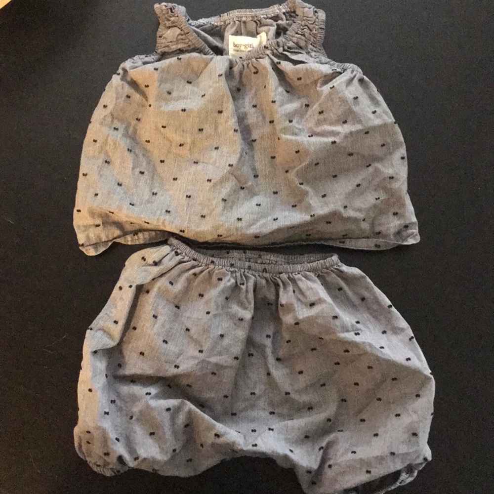 Boy + Girl dark blue print set